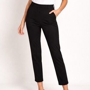 Amanda + Chelsea Womens Black Ankle Dress Pants Trousers Size 10 Stretch Career